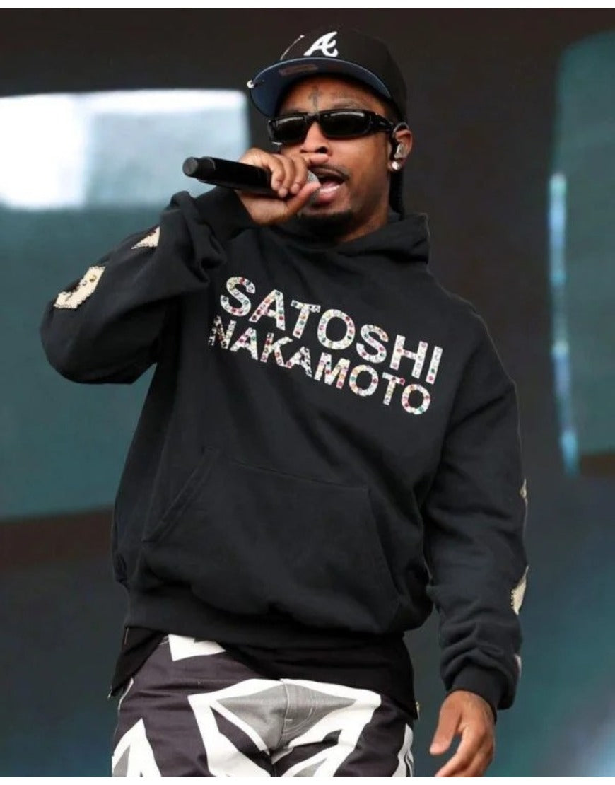 21 Savage Satoshi Nakamoto Black Hoodie