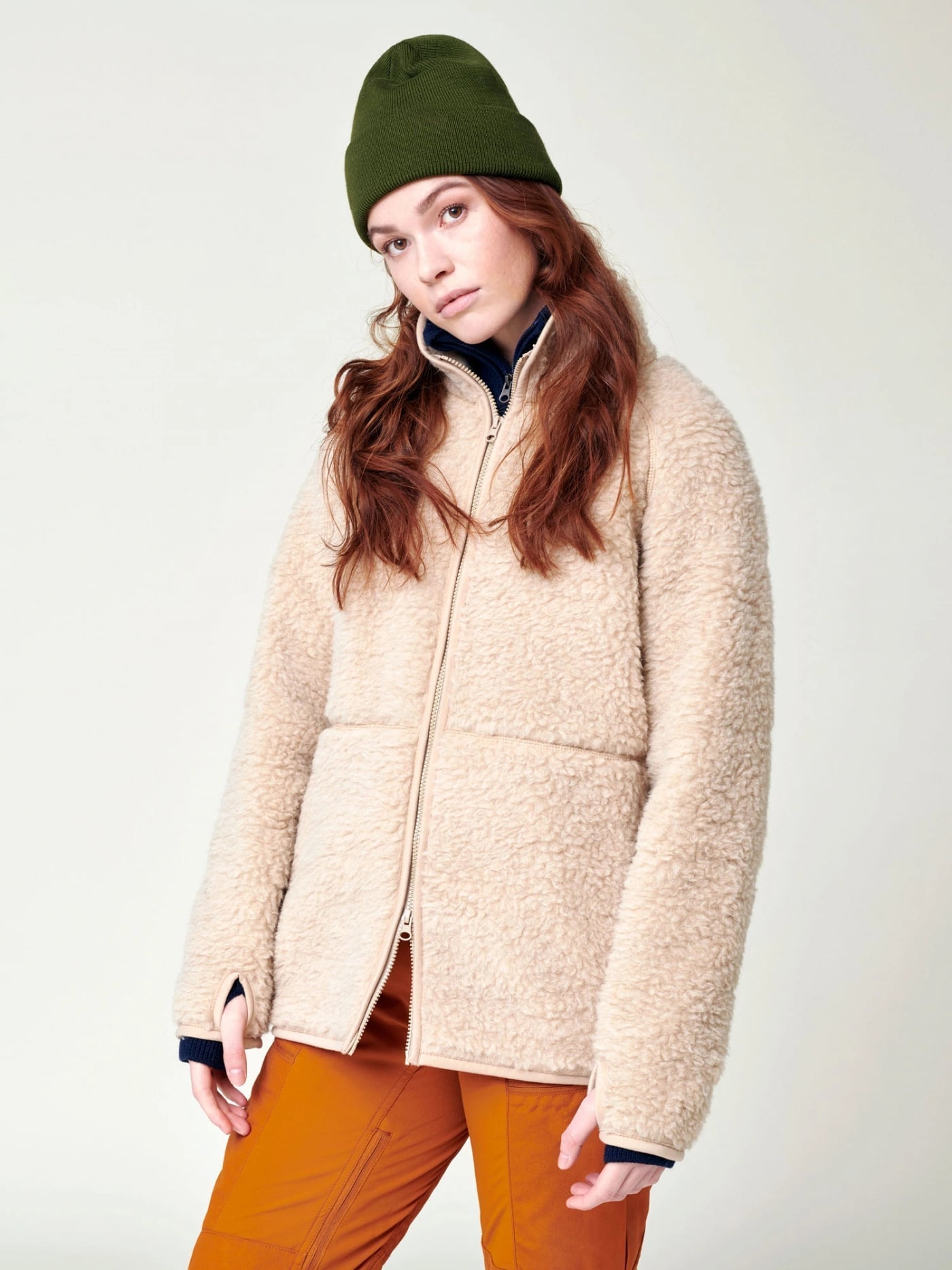 Women's Heavy Wool Beige Jacket