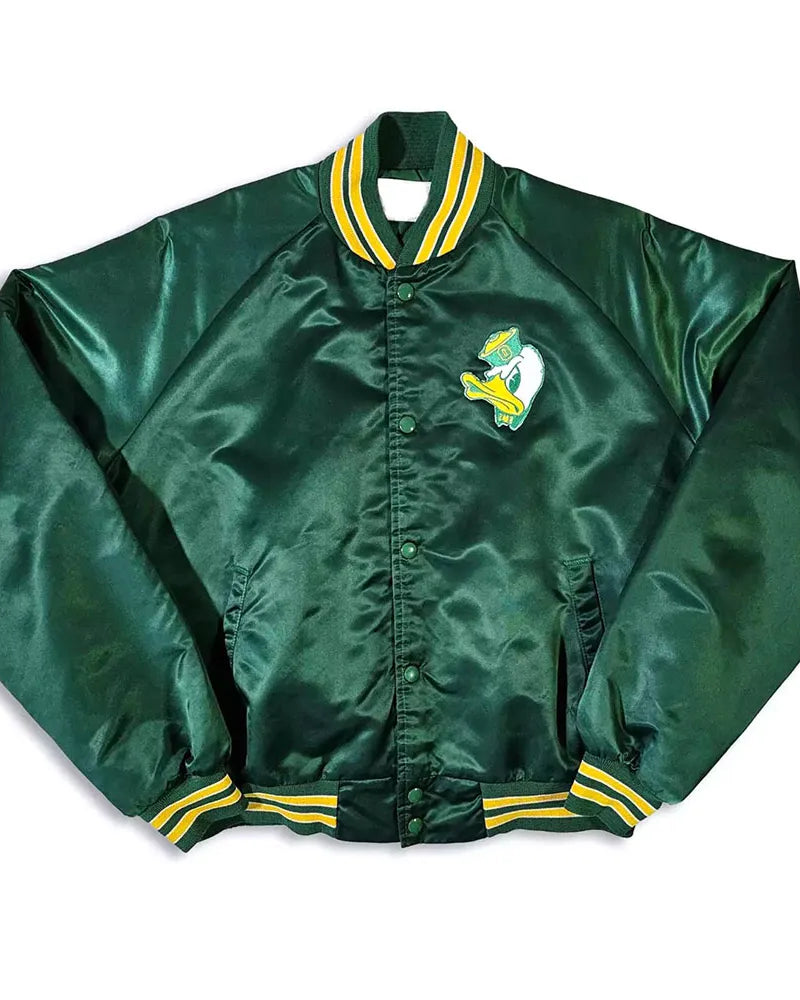 80’s Oregon Ducks Green Satin Jacket