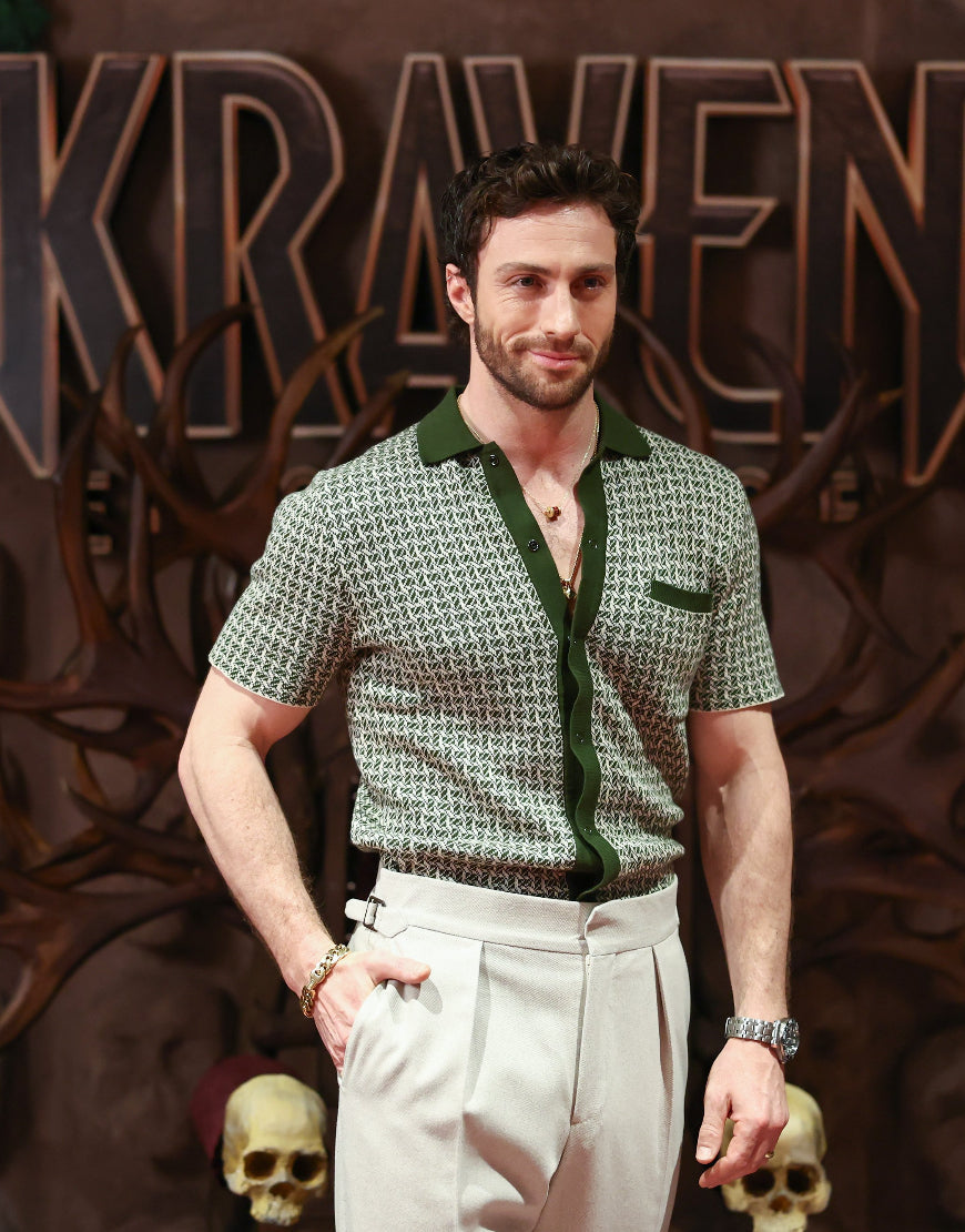 Aaron Taylor-Johnson Kraven The Hunter Mexico Photocall Shirt