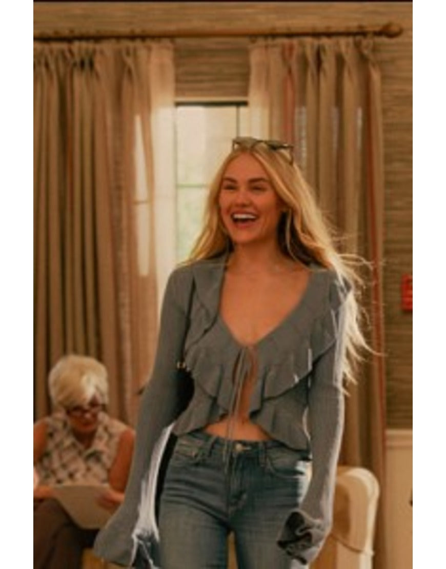 Landman 2024 Michelle Randolph Blue Cardigan
