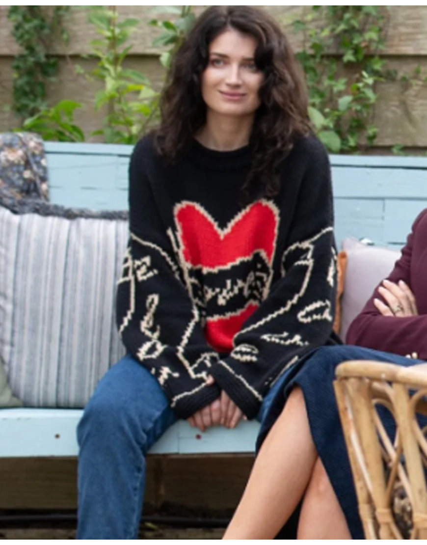 Bad Sisters S02 Eve Hewson Love Heart Sweater