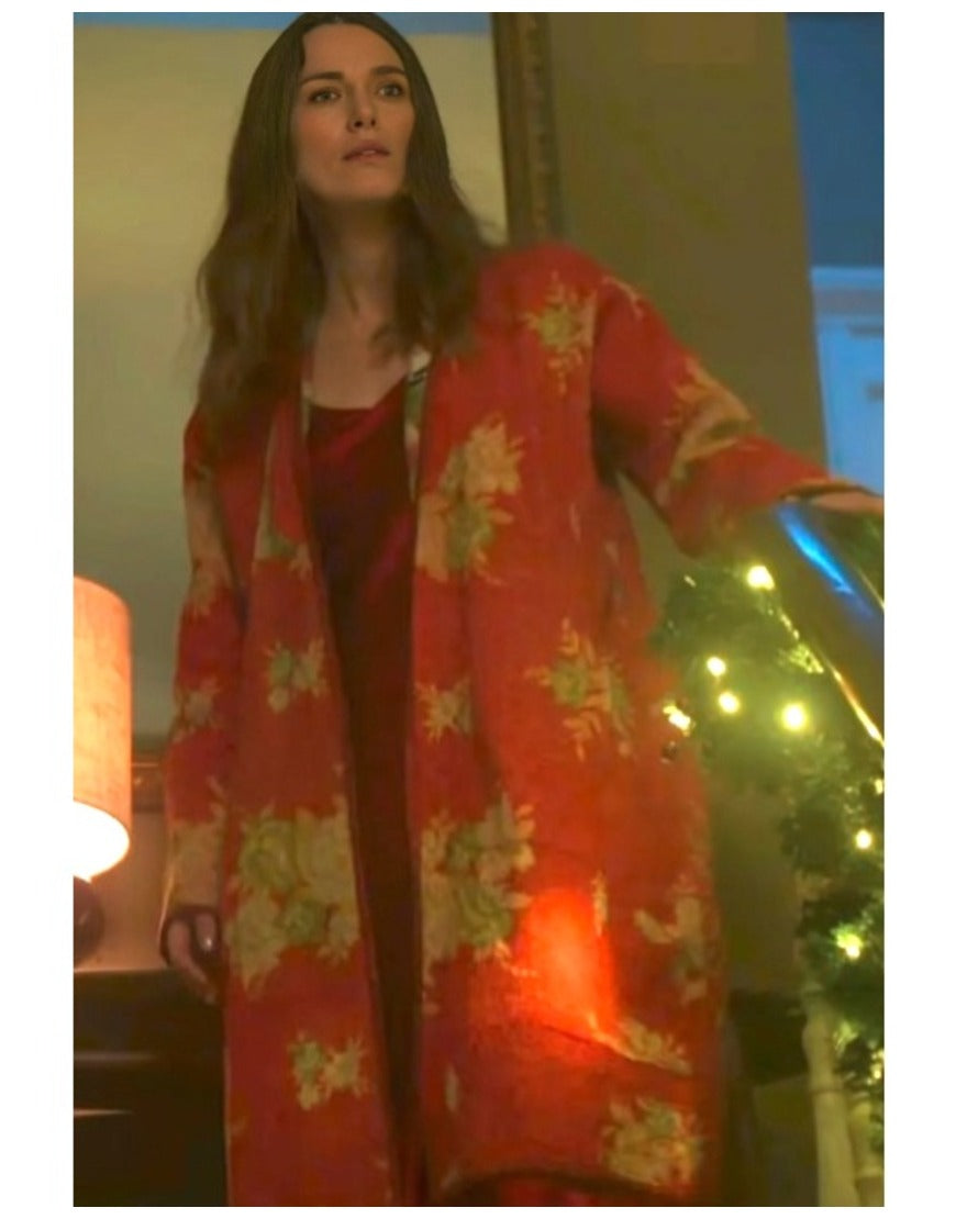 Black Doves 2024 Keira Knightley Floral Coat