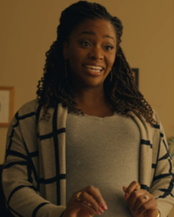No Good Deed S01 Teyonah Parris Windowpane Cardigan