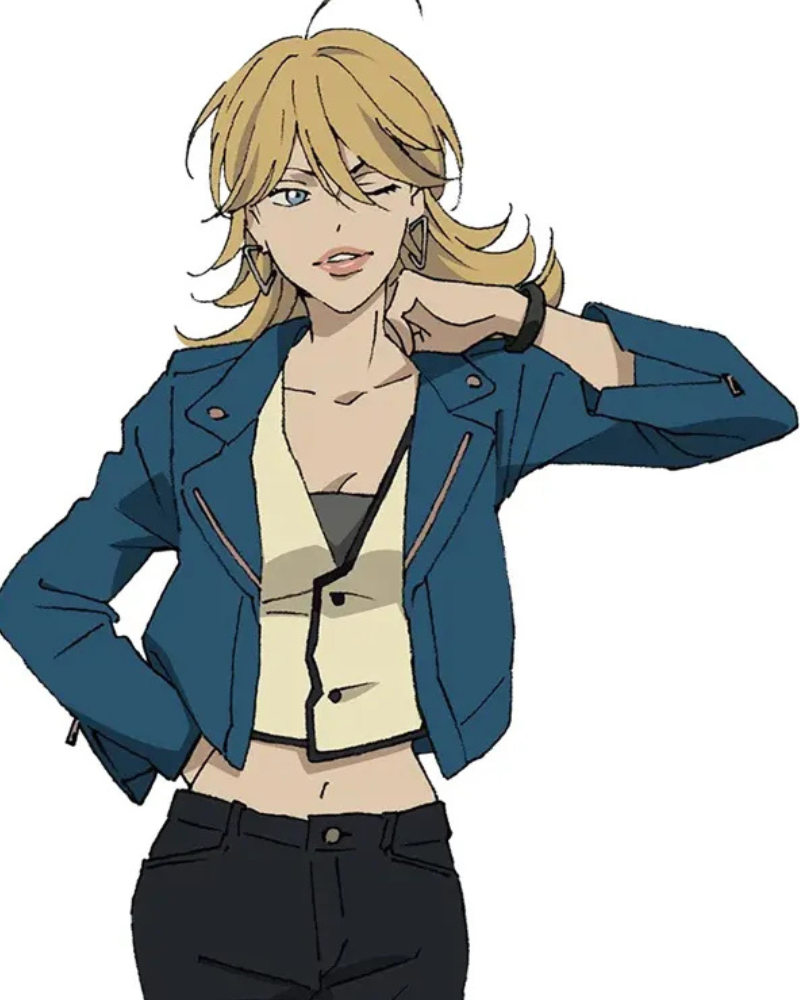 Christine Lazarus Blue Biker Jacket