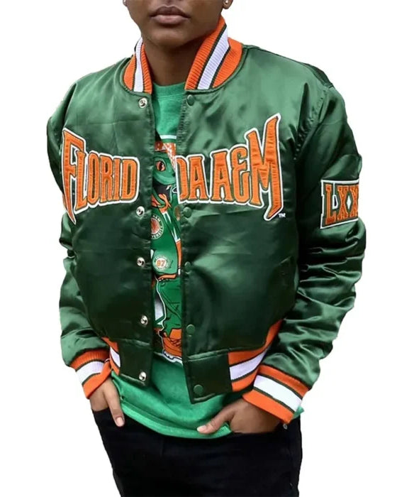 Florida A&M University Green Bomber Jacket