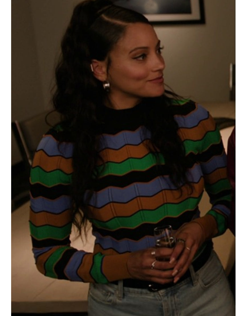 Found S02 Gabrielle Walsh Multi Striped Sweater