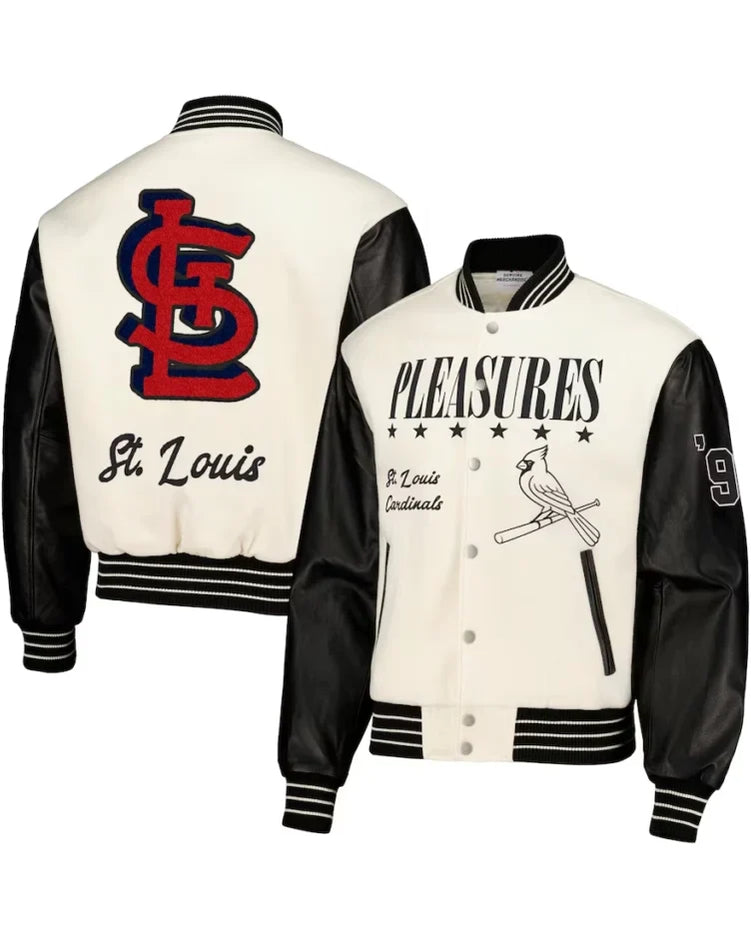 MLB St. Louis Cardinals Pleasures White Varsity Jacket