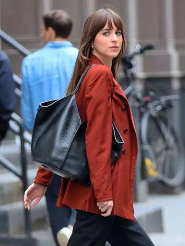 Dakota Johnson Materialists Red Blazer