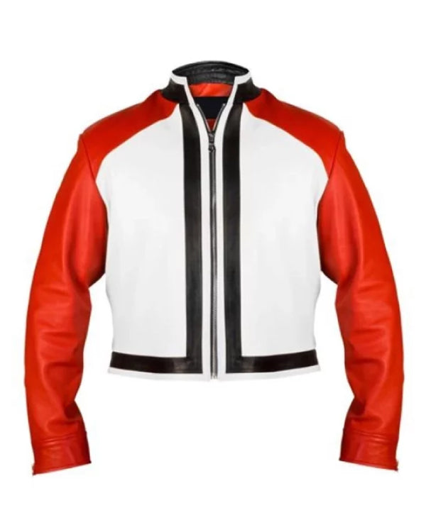 Rock Howard King of Fighters XIV White and Red Leather Jacket