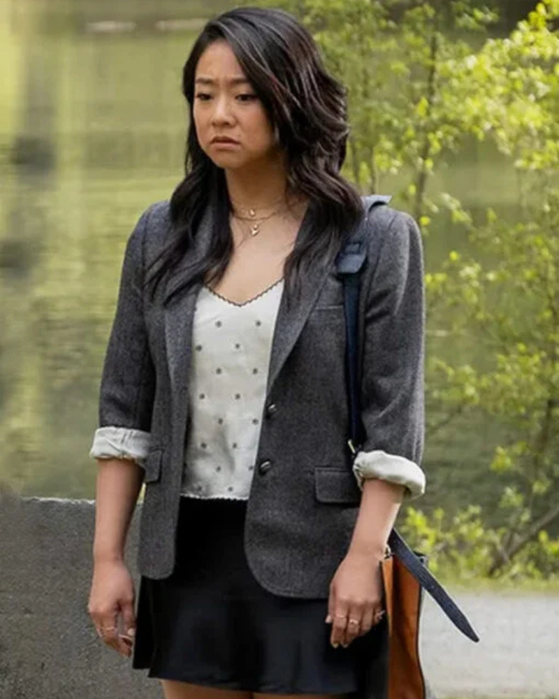 Stephanie Hsu Laid S01 Grey Blazer