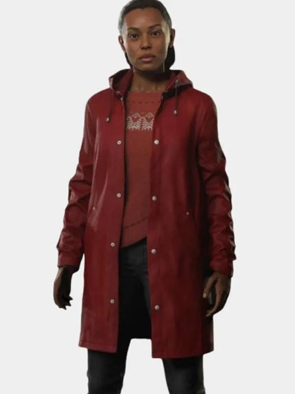 Alan Wake 2 Saga Anderson Red Leather Coat