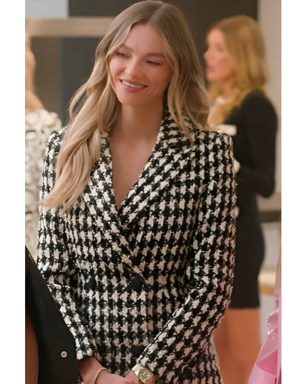 Selling Sunset S08 Alanna Gold Tweed Blazer