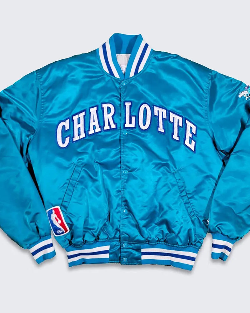 90’s Charlotte Hornets Bomber Jacket