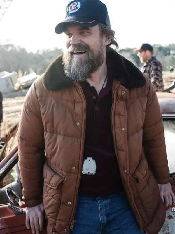 Stranger Things Jim Hopper Shearling Puffer Jacket
