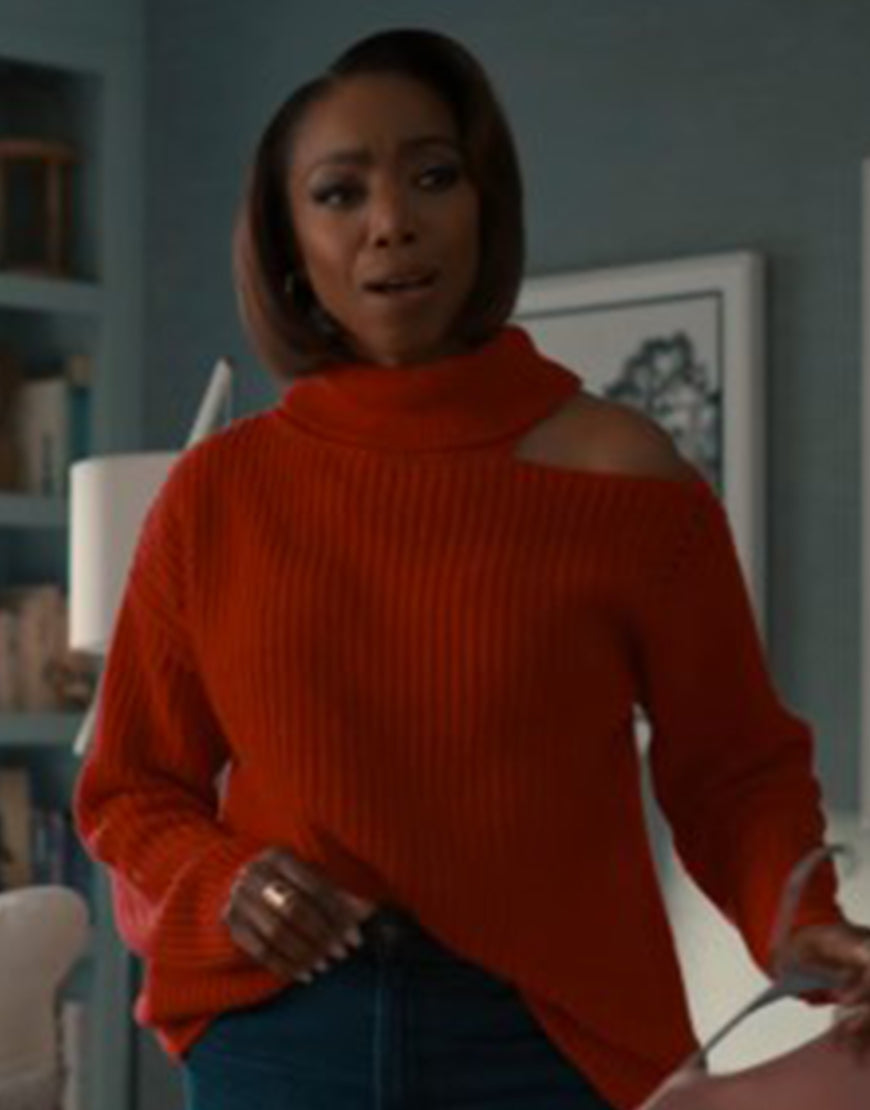 Sweet Magnolias S04 Heather Headley Cut Out Shoulder Sweater
