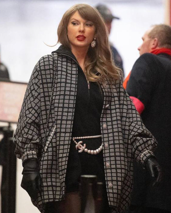 Taylor Swift Kansas City Chiefs Checkered Coat