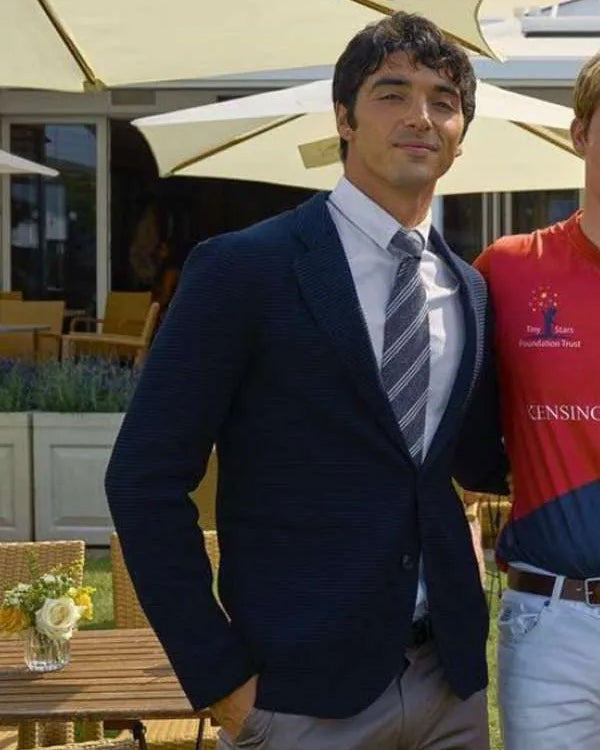 Taylor Zakhar Perez Red, White & Royal Blue Blazer