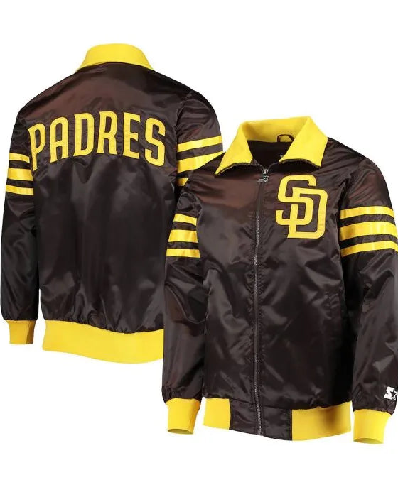 Varsity San Diego Padres Full-Zip The Captain II Brown Jacket