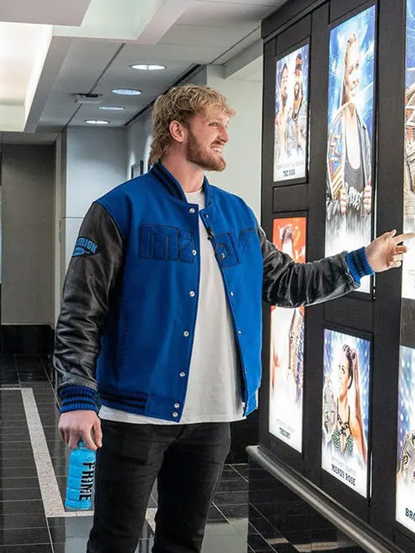 WWE Logan Paul Blue Wool Jacket