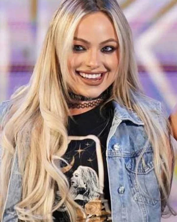 WWE Raw Gionna Daddio Distressed Denim Vest