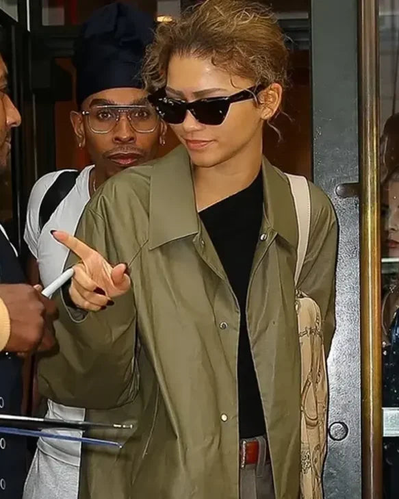 Zendaya Met Gala Co-chair Duties Green Leather Coat