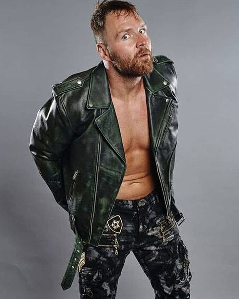 AEW Jon Moxley Leather Biker Jacket