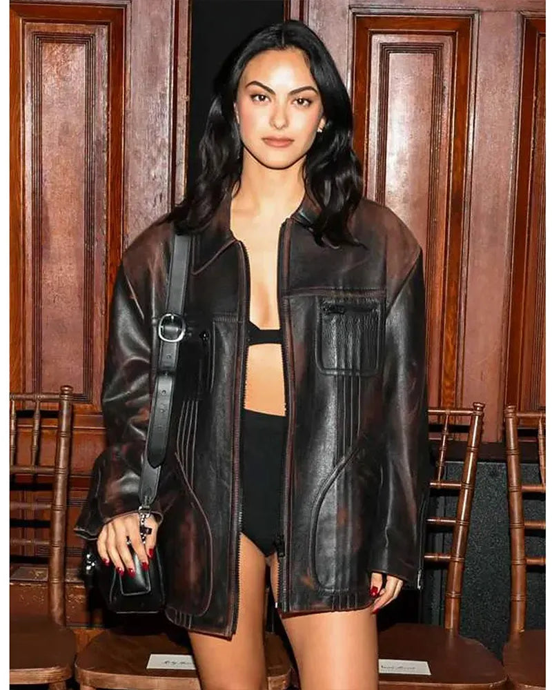 Camila Mendes New York Fashion Leather Jacket
