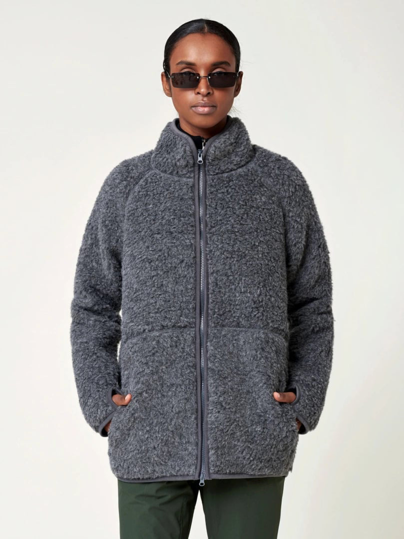 Women's Heavy Wool Charcoal Jacket