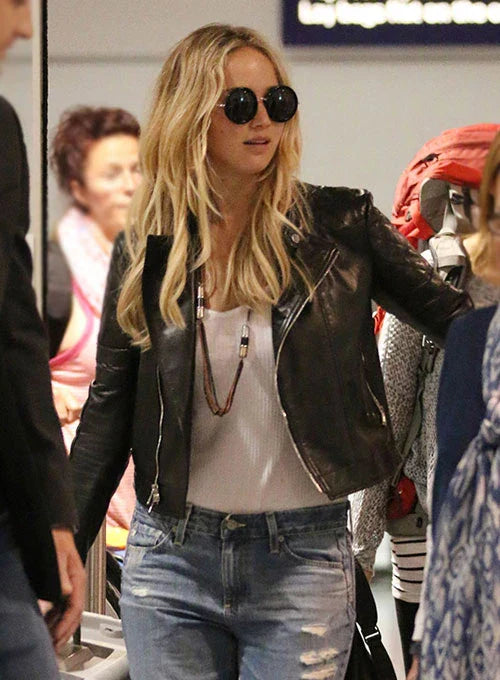 JENNIFER LAWRENCE LEATHER JACKET