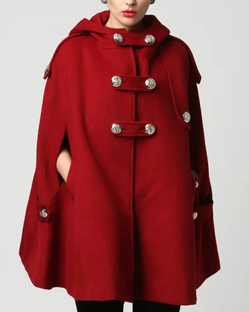 Women’s Classic Wool Hooded Cape